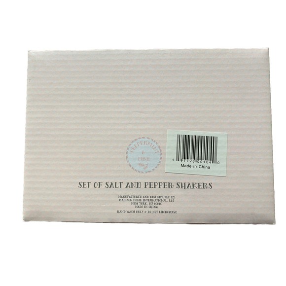 Peppermint & Pine Ballerina Hippos Salt and Pepper Shaker 4”x 3.5” - Picture 2 of 4